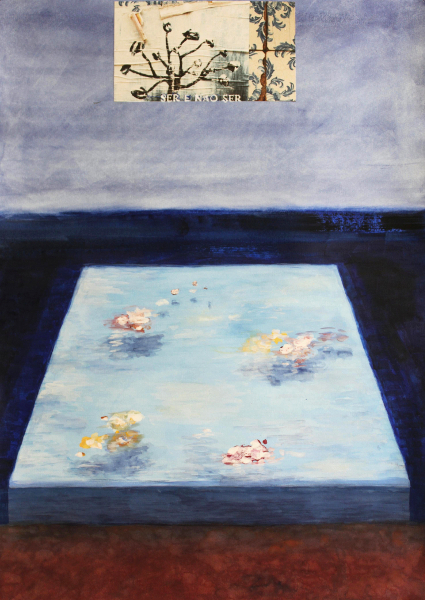 Malerei-Serie von 2016: Übungen in Geometrie "ser e nao ser", Aquarell und Collage